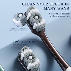 8pcs Smoke Removal Teeth Stain Knot Stone Toothbrush