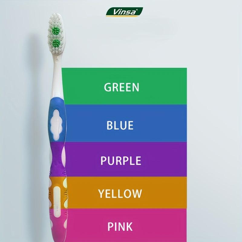 5pcs Soft Bristle Adult Toothbrush Family Pack