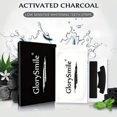 Paris 28Pcs Charcoal Teeth Whitening Strips 30 Minutes No Residue