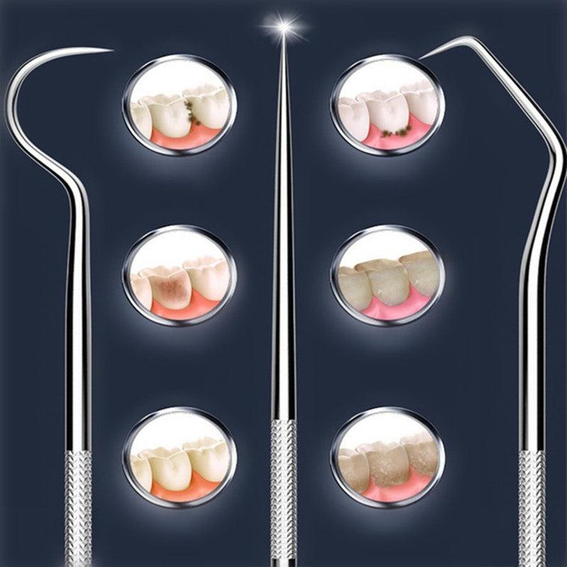 4pcs Stainless Steel Toothpick Set with Keychain Box