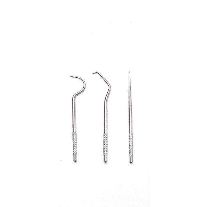 4pcs Stainless Steel Toothpick Set with Keychain Box