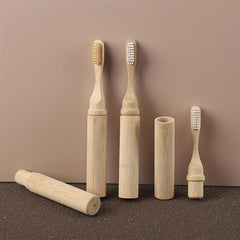 Bamboo Portable Manual Toothbrushes for Sensitive Teeth Gums