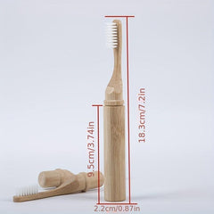 Bamboo Portable Manual Toothbrushes for Sensitive Teeth Gums