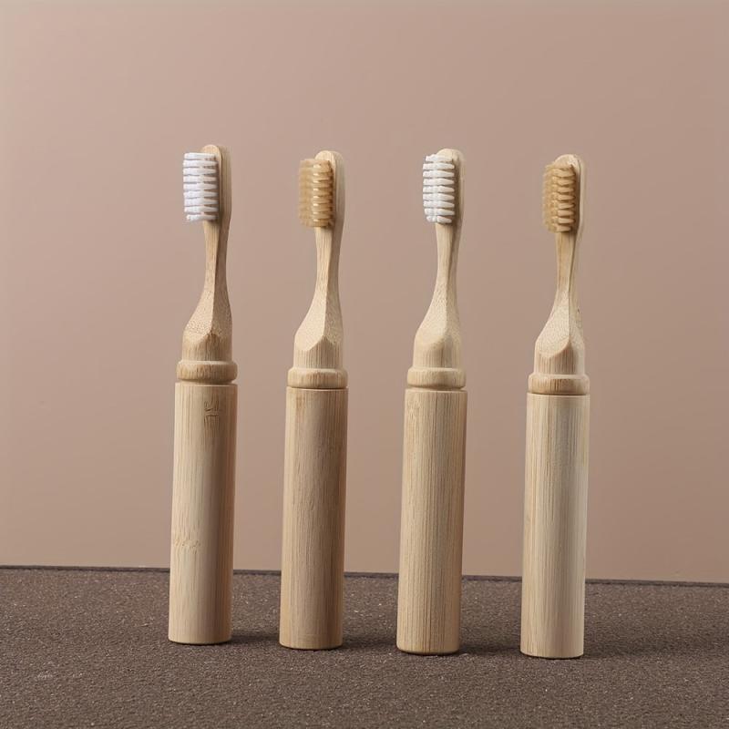 Bamboo Portable Manual Toothbrushes for Sensitive Teeth Gums