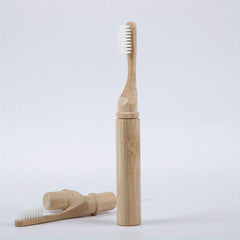 Bamboo Portable Manual Toothbrushes for Sensitive Teeth Gums