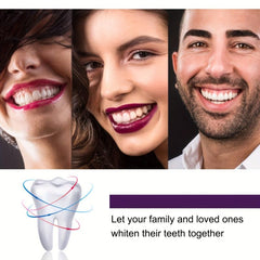 Purple Brightening Toothpaste, Whitens Teeth, Freshens Breath, Removes Stains