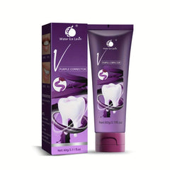 Purple Brightening Toothpaste, Whitens Teeth, Freshens Breath, Removes Stains