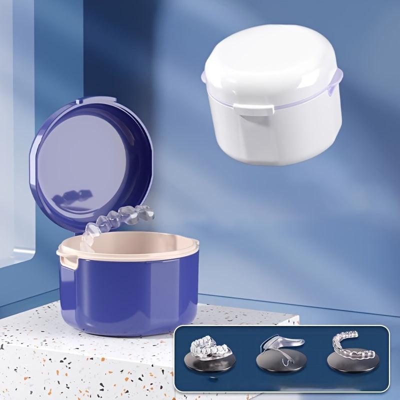 Denture Braces Bath Case Cup Box Holder False Teeth Storage Soak Container