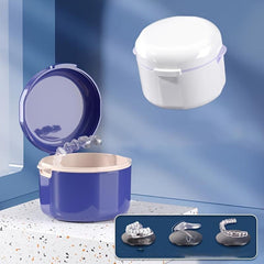 Denture Braces Bath Case Cup Box Holder False Teeth Storage Soak Container
