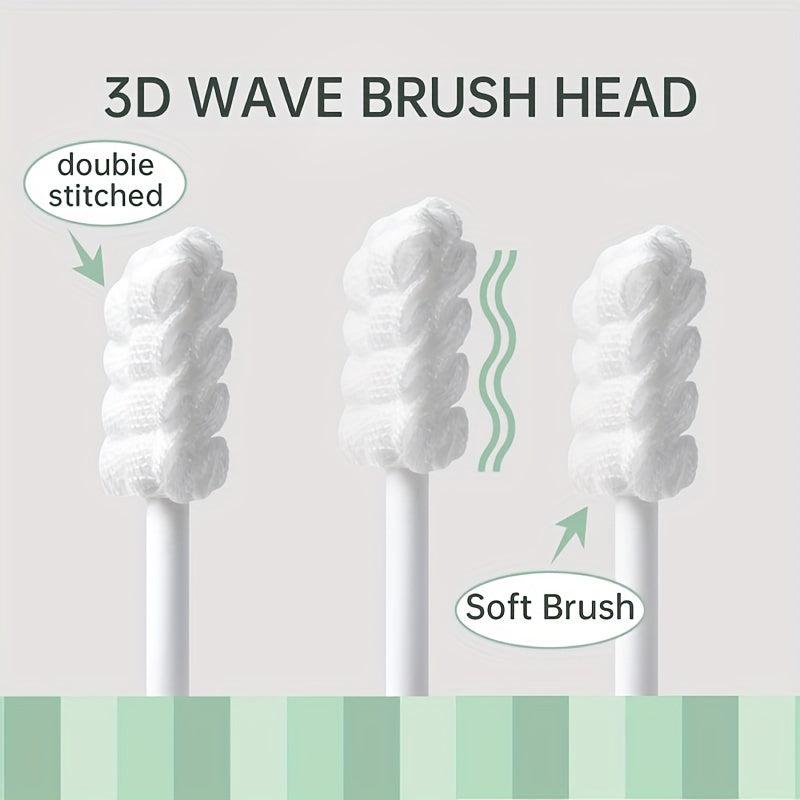 60PCS Tongue Cleaner Disposable Gum Cleaner Gauze Oral Cleaning Care