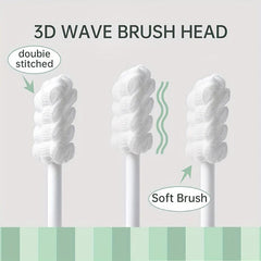 60PCS Tongue Cleaner Disposable Gum Cleaner Gauze Oral Cleaning Care