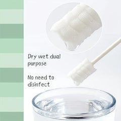 60PCS Tongue Cleaner Disposable Gum Cleaner Gauze Oral Cleaning Care