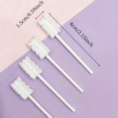 60PCS Tongue Cleaner Disposable Gum Cleaner Gauze Oral Cleaning Care