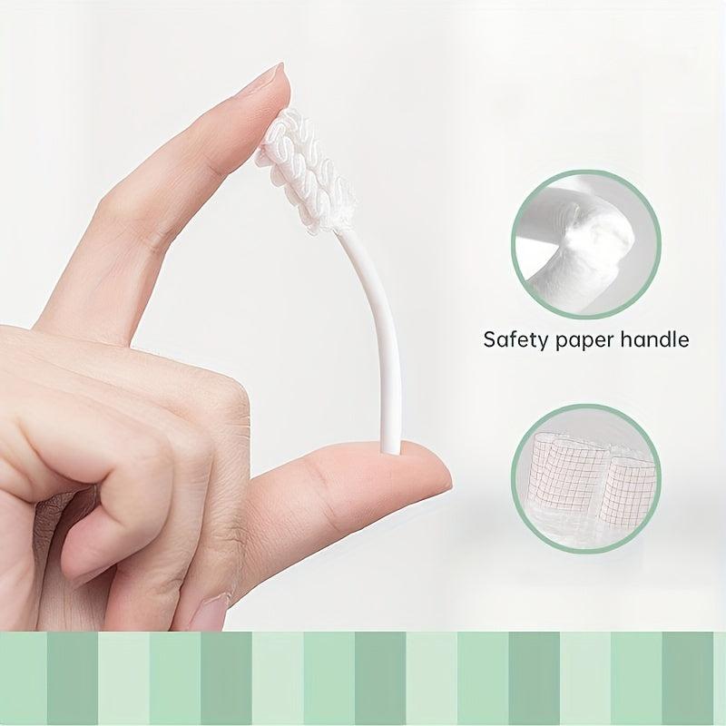 60PCS Tongue Cleaner Disposable Gum Cleaner Gauze Oral Cleaning Care