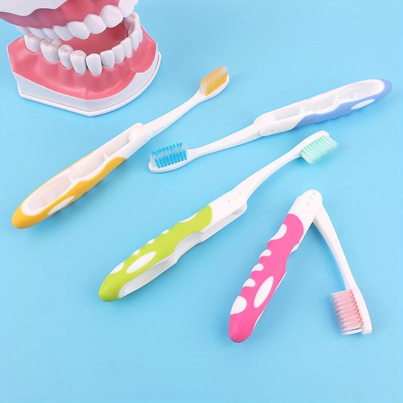 Portable Foldable Travel Toothbrushes - 4 Pack