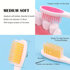 Portable Foldable Travel Toothbrushes - 4 Pack