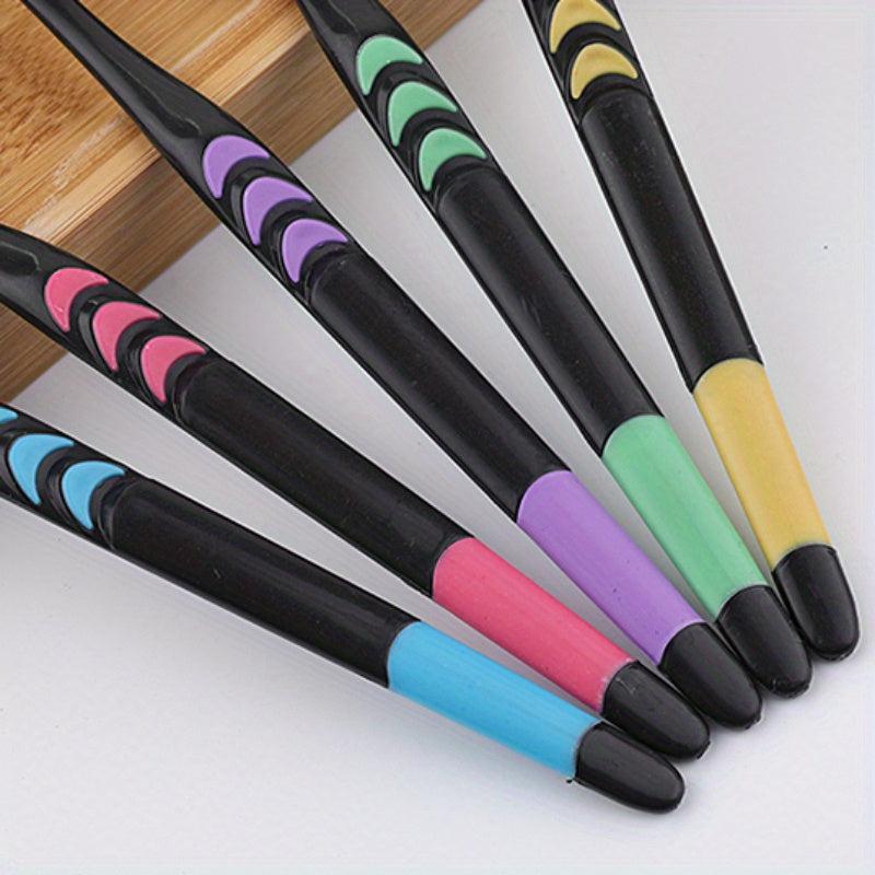10pcs Bamboo Charcoal Soft Manual Toothbrushes for Adults Oral Care
