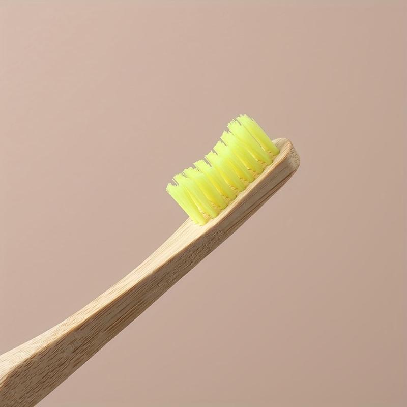 6pcs Biodegradable Bamboo Toothbrush Eco-Friendly Wooden Handle