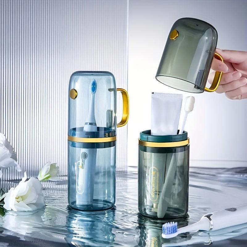 Portable Travel Mouthwash Cup and Toothbrush Holder