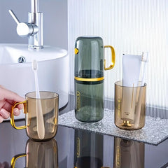 Portable Travel Mouthwash Cup and Toothbrush Holder