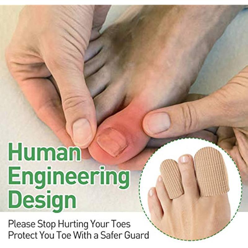 Toe Caps - Fabric Sleeve Protectors w/ Gel Lining - Large & Medium