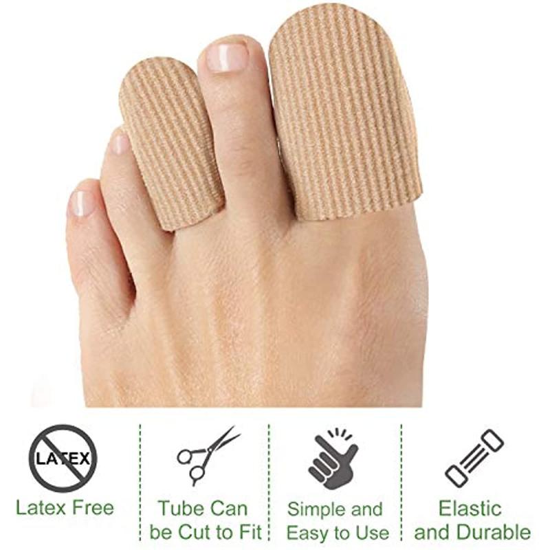 Toe Caps - Fabric Sleeve Protectors w/ Gel Lining - Large & Medium