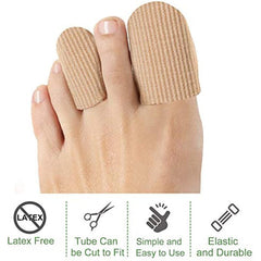 Toe Caps - Fabric Sleeve Protectors w/ Gel Lining - Large & Medium