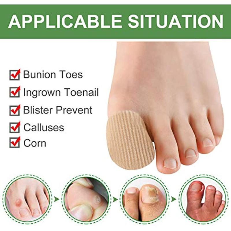 Toe Caps - Fabric Sleeve Protectors w/ Gel Lining - Large & Medium