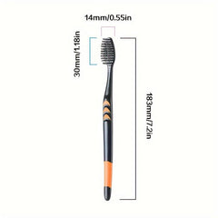 10pcs Bamboo Charcoal Bristle Toothbrushes for Sensitive Teeth