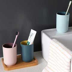 Household Brushing Cup Toothbrush Bucket Two Cup Wash Cup