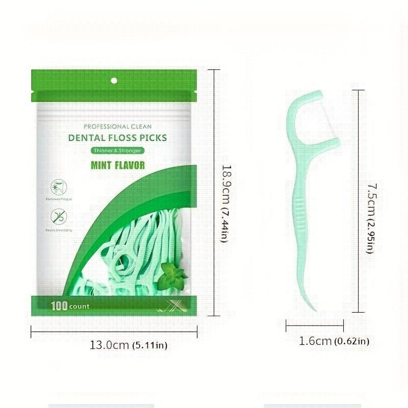 Dental Flossers Mint Gentle Clean Soft Floss Picks