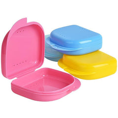 Portable Denture Storage Box Breathable Tooth Mouth Guard Case