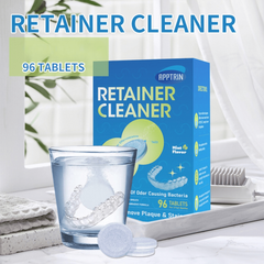96 Retainer Cleaner Tablets Mint Flavor Removes Stain Plaque Odor