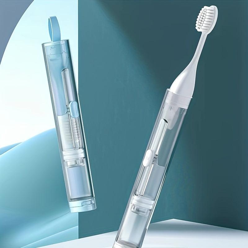 Portable 3-In-1 Travel Toothbrush Set Soft Bristles