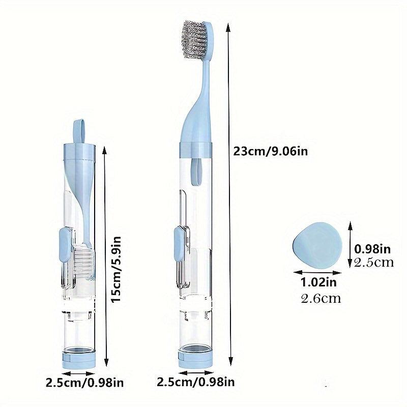 Portable 3-In-1 Travel Toothbrush Set Soft Bristles