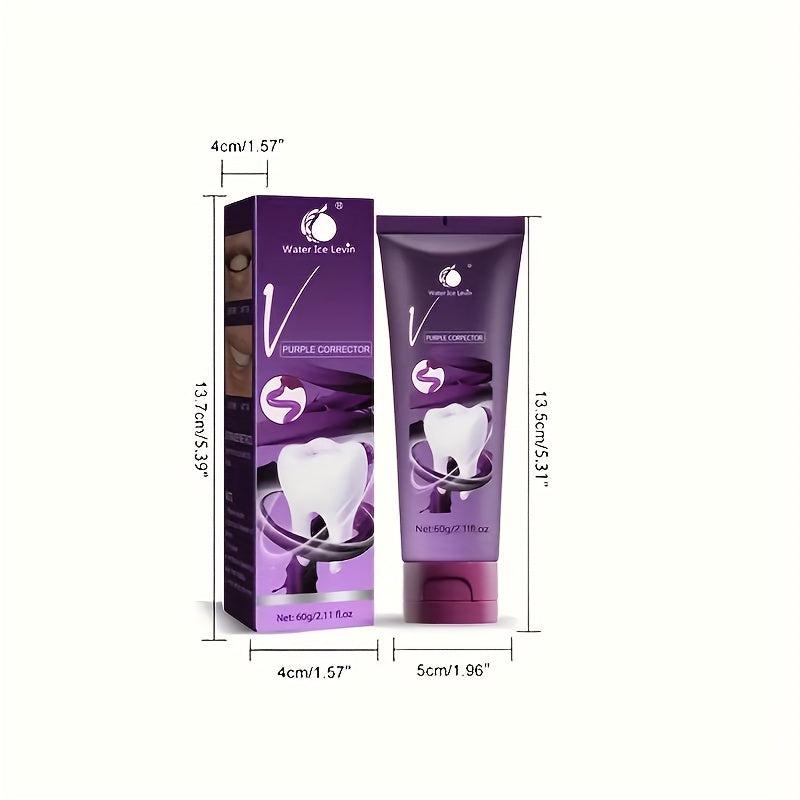 Purple Brightening & Whitening Toothpaste, Remove Yellow Stains, Freshen Breath