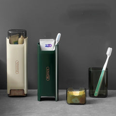 Portable Toothbrush Storage Container Box Gargle Cup Holder