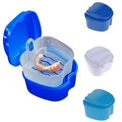Denture Braces Bath Case Cup Box Holder False Teeth Storage Soak Container