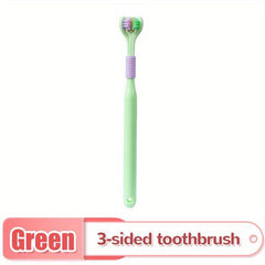 Soft 3D PBT Toothbrush for Adults with Tongue Scraper