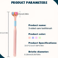 Soft 3D PBT Toothbrush for Adults with Tongue Scraper