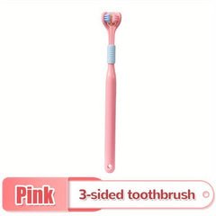 Soft 3D PBT Toothbrush for Adults with Tongue Scraper