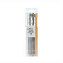 4pcs Japanese Macaron Toothbrush Soft Bristle Adult Small Disposable