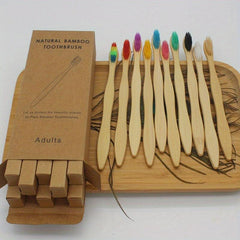 10pcs Bamboo Toothbrushes Soft Bristles Oral Care Home Daily Life