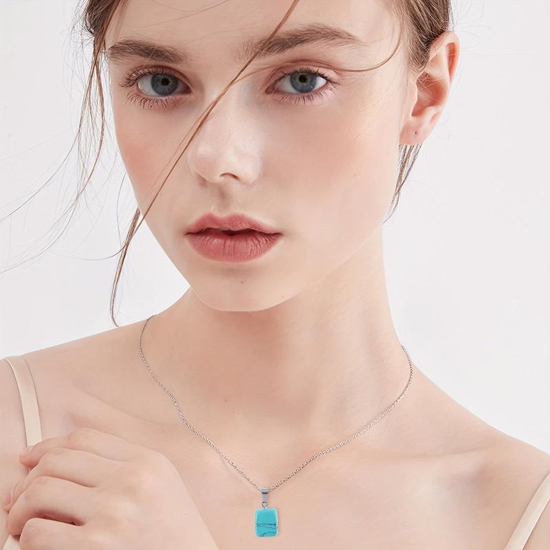 10pcs Turquoise Quartz Pendant w/ Stainless Steel Ring Crystal Chakra Jewelry