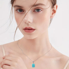 10pcs Turquoise Quartz Pendant w/ Stainless Steel Ring Crystal Chakra Jewelry