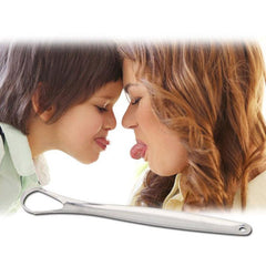 Stainless Steel Tongue Scraper Oral Care Tool - Reduce Bad Breath