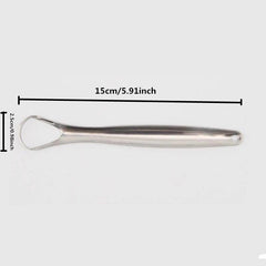 Stainless Steel Tongue Scraper Oral Care Tool - Reduce Bad Breath