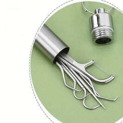 4pcs Stainless Steel Toothpick Set Tooth Flossing Reusable Toothpicks