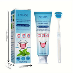 Minty Silicone Tongue Cleaning Gel Fresh Breath Oral Care