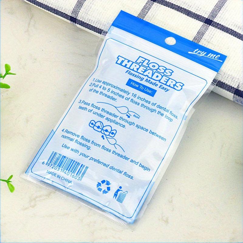 Dental Floss Threaders Flossing Tool For Braces Nylon Thread